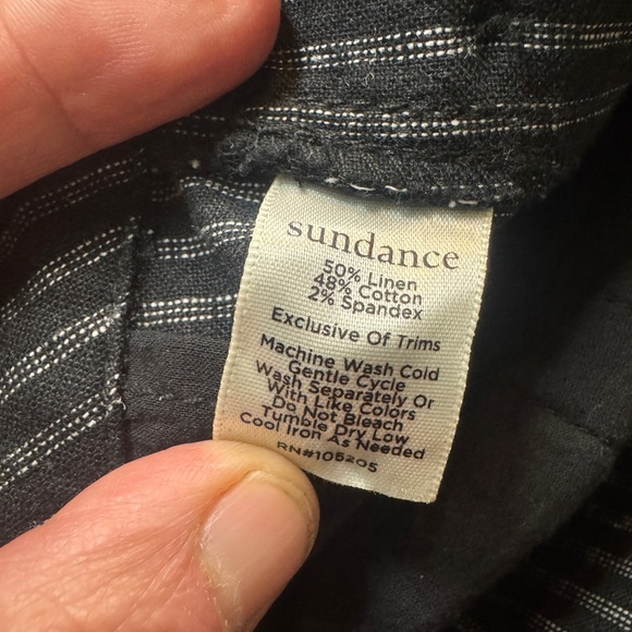 Sundance Linen Blend Pinstripe Tailored Trousers – Size 8 NWOT - Picture 9 of 10